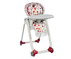 Chicco Polly Progres5 Seggiolone con 4 Ruote, Bambini Unisex, 0m+, Rosso (Cherry)