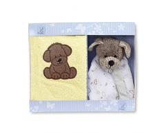 Sterntaler Set da regalo Hanno Il Cagnolino, Copertina, Asciugamano, Età: Per neonati, Marrone/Giallo
