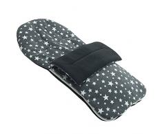 Copertina in pile per passeggino, compatibile con Hauck Eagle, colore: grigio con stelle