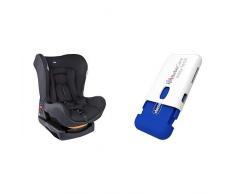 Chicco Cosmos Seggiolino Auto 0-18 kg, Gruppo 0/1, Jet Black + Bebecare Easy-Tech Sistema Anti-Abbandono, Bianco