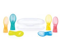 Nuby ID5597 - Set di 2 cucchiai per sacca da pasticceria con custodia, multicolore