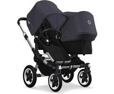 Bugaboo Donkey 2 Duo, carrozzina e passeggino 2 in 1, nero/steel blue
