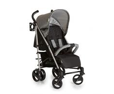 Hauck Vegas Passeggino Leggero e Pieghevole Compatto dalla Nascita a 25 kg con Posizione Nanna, Portabibite, Chiusura ad Ombrello, grigio/nero
