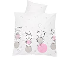 Alvi set copripiumino satin rose rosa, dimensioni: 35 x 40 cm/80 x 80 cm