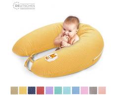 Sei Design - Cuscino per allattamento, 170 x 30 cm Imbottitura: palline di fibra 3D prive di sostanze nocive certificate Ökotex. Fodera con cerniera e ricamo di alta qualità. Ideale per viaggiare Karo