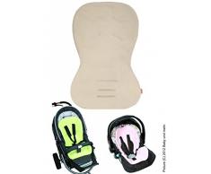 ByBoom Moby, Imbottitura universale per il seggiolino del bebè, con lato estivo e lato invernale, Beige