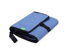 Lulando Baby fasciatoio da viaggio (50 x 60 cm). portatile e impermeabile, Materassino fasciatoio per Viaggiare, pratica Cura Matte per passeggino (Blue)
