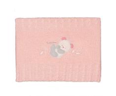 Andy & Helen 2/558Cd03_R Coperta Culla Ricamata Filo Cotone, Rosa