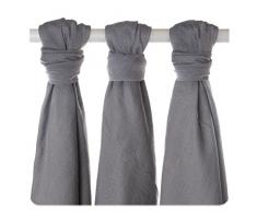 XKKO bmb07 0025 a Confezione da bambù pannolini avvolgimento, durante l allattamento, come un documento o Coperta leggera, Pannolini, 70 x 70 cm, colore: Argento