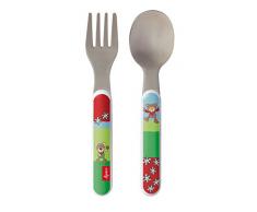 sigikid Wild and Berry Bears set di posate, 14 cm