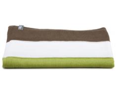 Babys Only Copertina a righe per letto da bambino 130 x 100 cm, Verde (Apfelgrün/Weiss/Olive)