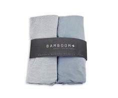 Bamboom 104-161-060 Coprimaterasso Culla, Blu -Stripe white/blu