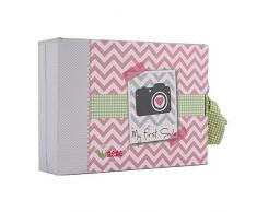 Minene cornice – Scatola di Regalo, con body con applique, Pantaloni e berretto Rosa