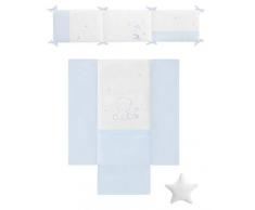 Bimbipirulos 20015213 - Trapunta culla + paracolpi + cuscino, bambini