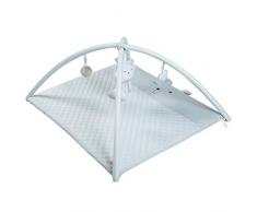 Roba - Coperta per gattonareroba style, con arco da gioco rimovibile con 5 giocattoliBenny, utilizzabile come fasciatoio, 85 x 75 cm, colore: Azzurro