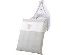 Roba 1492 P111 Set 4 Pezzi Biancheria Letto, Disegno Orsetto Rubacuori, Grigio