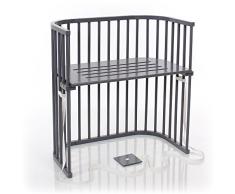 Babybay 166108 Tavolino da letto boxspring laccato grigio ardesia, Grigio