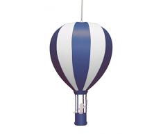 Lampadario da soffitto, a forma di mongolfiera, per bambino, colore: Blu