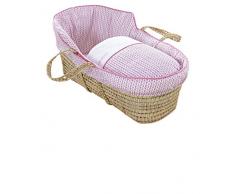 Clair de Lune, Barley Bébé, culla cestino alta in palma (rosa)