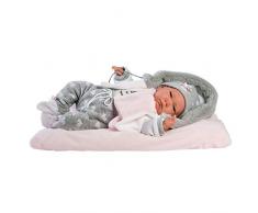 Llorens 18006 - Bambola Reborn, 42 cm, colore: Grigio/Beige