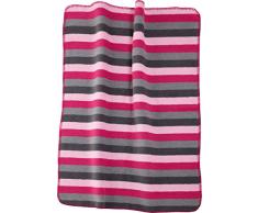 Alvi 931741152 cotone a righe coperta block rosa