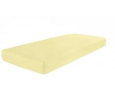 Lenzuolo con angoli elasticizzati in jersey, 70 x 140 cm, 100% cotone, colore: vaniglia