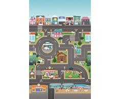 PrinceLionheart PL7711 Playmat Tappeto Double-Face, Citta/Fattoria, Multicolore