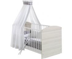 Schardt 134490000 3/721 Set biancheria da letto, 4 pezzi, con applicazioni Amigos, e Set lenzuola 2 pezzi, baldacchino e Paracolpi da culla