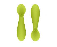 Ezpz EUSSG001 Coppia di cucchiai per bimbo in silicone, verde
