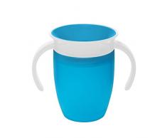 Munchkin Miracle 360 Tazza di Transizione, Tazza per Svezzamento Antigoccia con Manici per Bambini a Partire da 6 Mesi, senza PBA, Lavabile in Lavastoviglie - Capacità: 207 ml, Colore: Blu