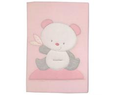 Andy & Helen 3/507Cd03_R Coperta Letto Ricamata Pile, Rosa