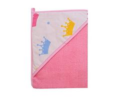cosing C 0899 – 03 bambino asciugamano con cappuccio/Poncho per neonati e bambini, colore rosa