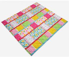 Ideenreich 2532 - Coperta per gattonare, 130 x 150 cm, ideale come coperta da gioco, coperta per gattonare e tappetino per box, multicolore