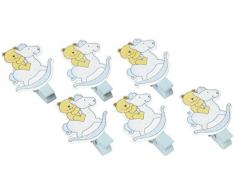 Bieco Set di clip per armadio Blu