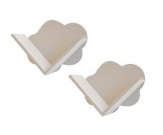 Songes et Rigolades SRLENUG - Coppia di mensole a forma di nuvoletta, ideali per sorreggere piccoli oggetti ornamentali