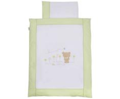 Easy Baby, Biancheria da letto 100 x 135 cm con ricami pregiati
