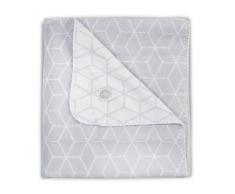 Jollein 514-522-65120 - Coperta in tessuto non tessuto per bambini, motivo: grafica, colore: grigio, taglia 100 x 150 cm