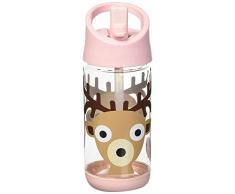 Borraccia 3 Sprouts - Contenitore per liquidi con cannuccia, Cerbiatto, 350 ml