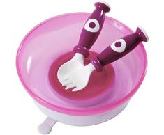 Bieco 79000500 - Baby set da tavola con ventosa rosa