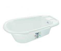 Rotho Babydesign 20020 0001 Cq Vasca da Bagno con Tappo di Scarico, Bianco