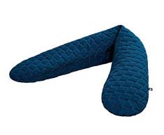 Julius Zöllner 4676048341 - Cuscino per allattamento con imbottitura in perle, 190 cm, colore: Blu