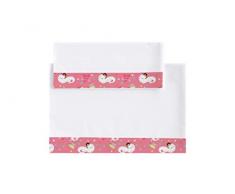 frikids Neverending - Set lenzuola culla, 2 pezzi Rosa