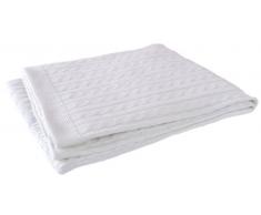 Jollein, Coperta lavorata a maglia, 75 x 100 cm, Bianco (weiß)