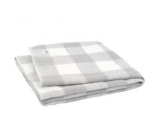 Jollein 514-511-64965 - Coperta morbida da 75 x 100 cm, colore: grigio a quadri