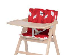 Safety 1St Imbottitura Seggiolone, Cuscino Imbottito per Seggiolone Pappa Nordik in Legno, Colore Rosso