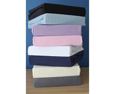 Family Bedding - Lenzuolo in jersey di cotone 100%, per letto super king, 180 x 200 cm, colore: rosa