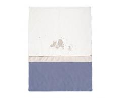 Noukies BB1580.42 Bao & Wapi Coperta, Blu Grigio/Avorio, 75x100 cm