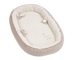 Fehn 058123 - Paracolpi morbido con 3 giocattoli rimovibili, per coccole e gioco, per neonati e bambini dai 0 mesi in su, multicolore