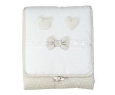 FILET - Fasciatoio Da Borsa I Morbida E Igenica Spugna I 100% Cotone I Prodotto Realizzato In Italia I Per Neonati/Prima Infanzia - Bianco, Beige