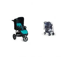 Hauck Rapid Passeggino 3 Ruote Reclinabile, Piegatura Compatta, per Bambini dalla nascita fino a 15 + Hauck - Telo Parapioggia per passeggini Shop-N-Drive